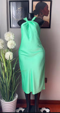 Sleek Satin with a sophisticated neckline