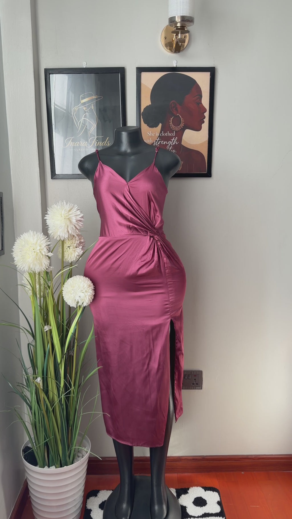 Twist Front Satin Dress✨