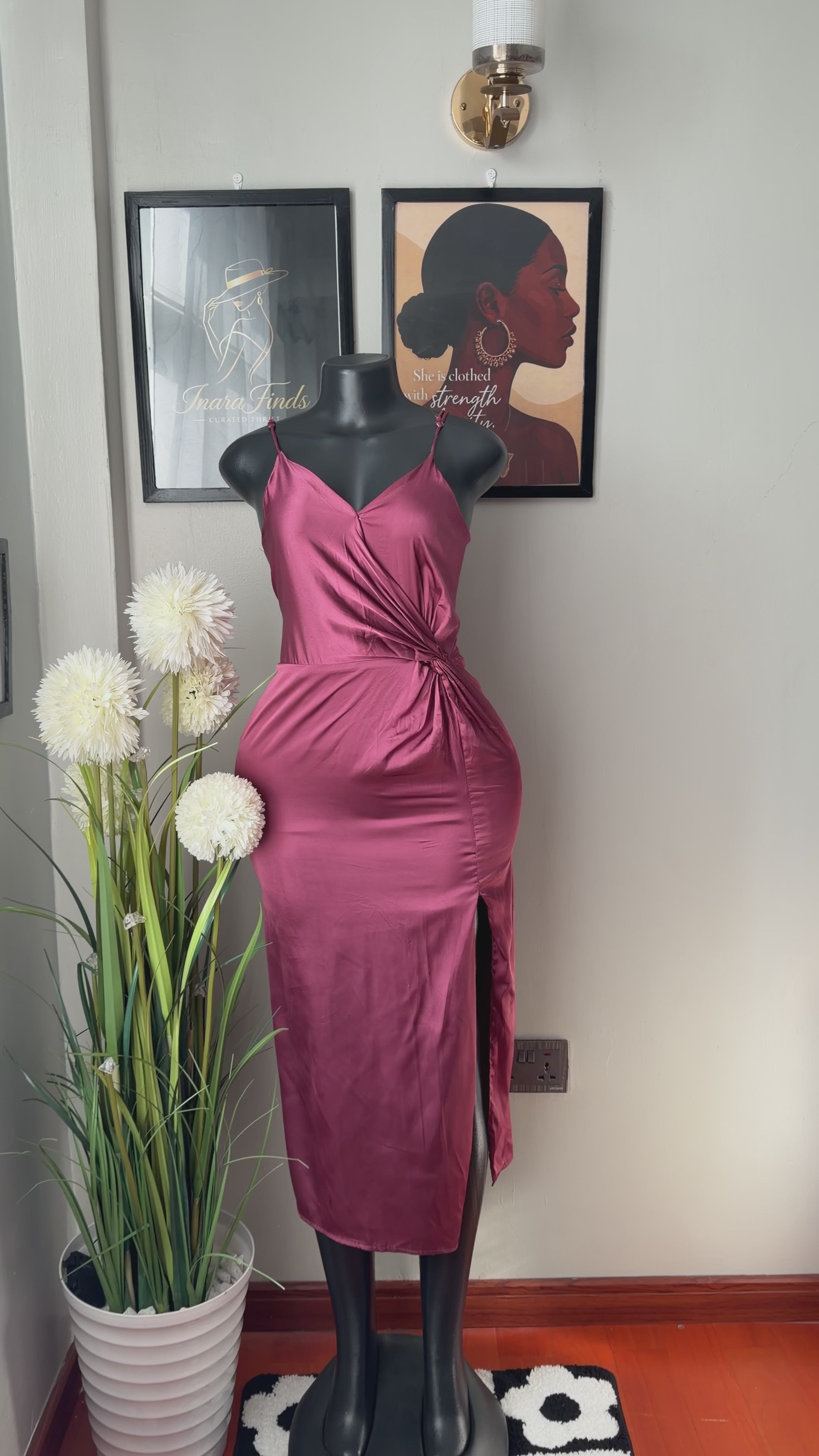 Twist Front Satin Dress✨